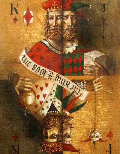 Jake Baddeley - King and Fool - oil on canvas - 50 x 70 cm - SOLD