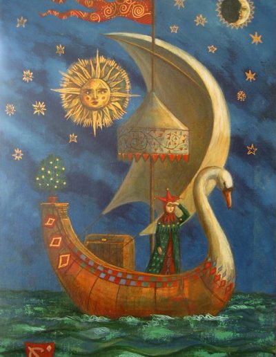 Jake Baddeley - The Journey - oil on canvas - 50 x 40 cm - SOLD