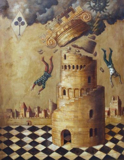 Jake Baddeley - The Tower - oil on canvas- 50 x 70 cm - 2007