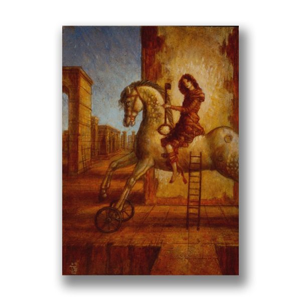 Jake Baddeley - On The Other Side - oil on panel - 40 x 20 cm - 2009