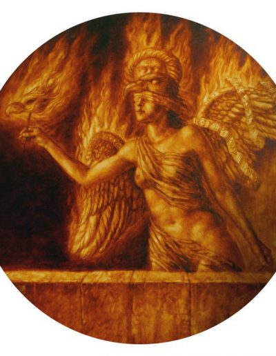 Jake Baddeley - Phoenix II - 90 cm - oil on wood panel - 2011