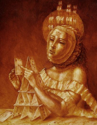 Jake Baddeley - A Steady Hand - oil on panel - 33 x 29 cm - 2012 - SOLD