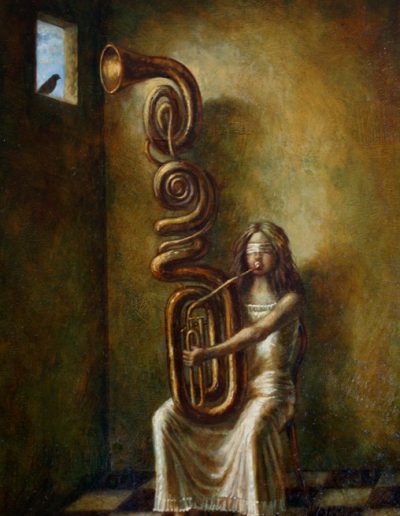 Jake Baddeley - Duet - oil on panel - 2012 - SOLD