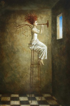 Jake Baddeley - Tooters and Bellen - oil on panel - 2012 - SOLD