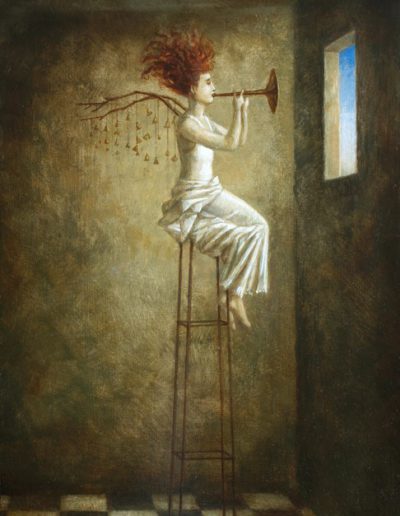 Jake Baddeley - Tooters and Bellen - oil on panel - 2012 - SOLD