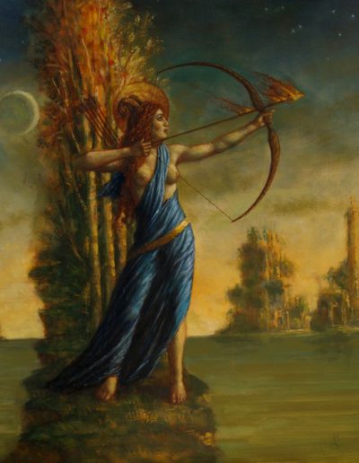 Jake Baddeley - Sagittarius - oil on canvas - 90 x 90 cm - 2013 - SOLD