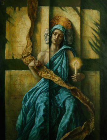 Jake Baddeley - There are Two Lights - oil on canvas - 100 x 70 cm - 2013 - SOLD