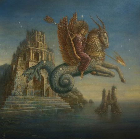 Jake Baddeley - Capricorn - oil on canvas - 90 x 90 cm - 2014 - SOLD