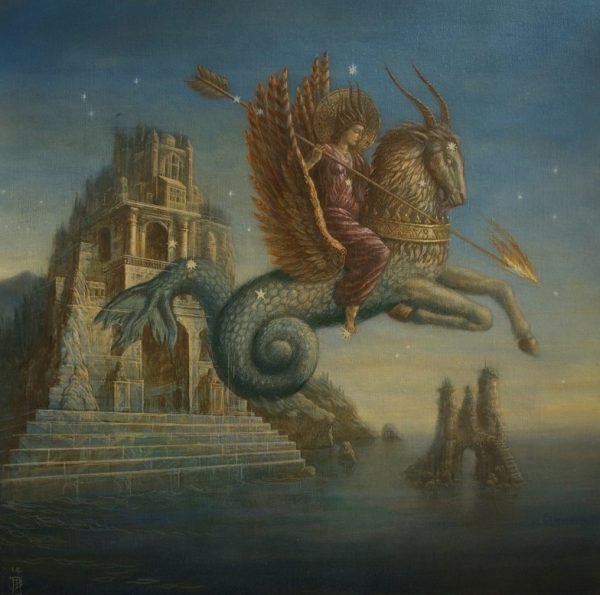 Jake Baddeley - Capricorn - oil on canvas - 90 x 90 cm - 2014 - SOLD