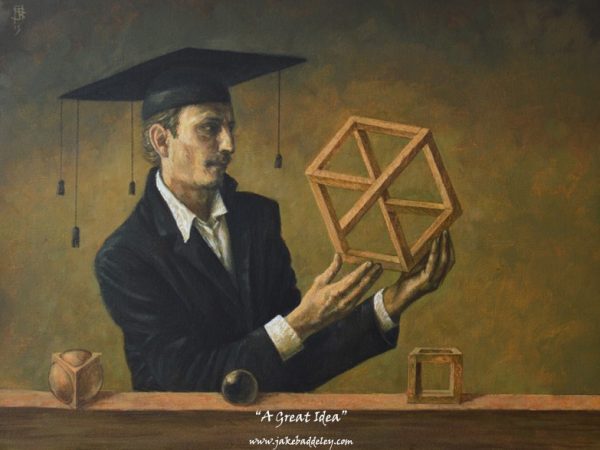 Jake Baddeley - A Great Idea - oil on canvas - 80 x 60 cm - 2015 - SOLD