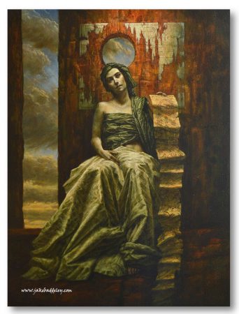 Jake Baddeley - She Hides Behind the Silence - oil on canvas - 100 x 70 cm - 2015