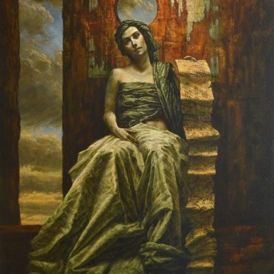 Jake Baddeley - She Hides Behind the Silence - oil on canvas - 100 x 70 cm - 2015