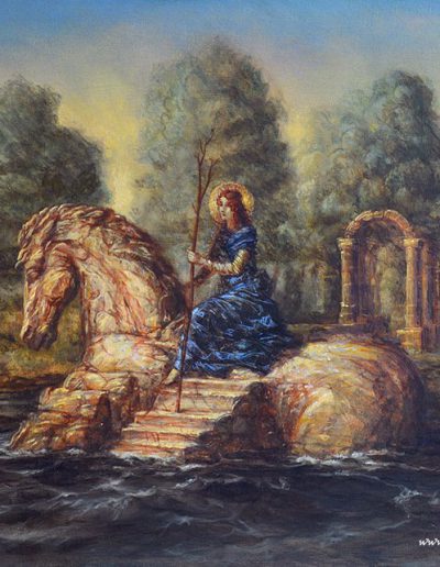 Jake Baddeley - The Island - oil on canvas - 46 x 56 cm - 2015