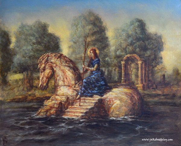 Jake Baddeley - The Island - oil on canvas - 46 x 56 cm - 2015