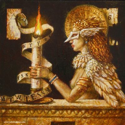 Jake Baddeley - Time Flies - oil on panel - 17 x 17 cm - 2015