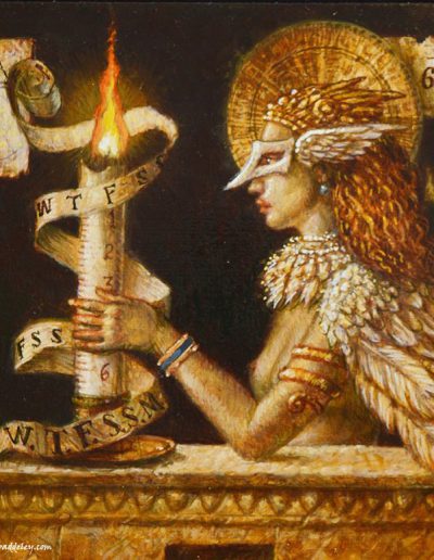 Jake Baddeley - Time Flies - oil on panel - 17 x 17 cm - 2015