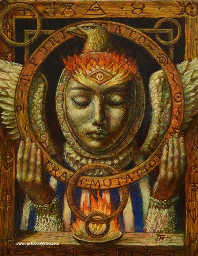Jake Baddeley - Transmutationem Purificato - oil on panel - 18 x 12 cm - 2015 - SOLD