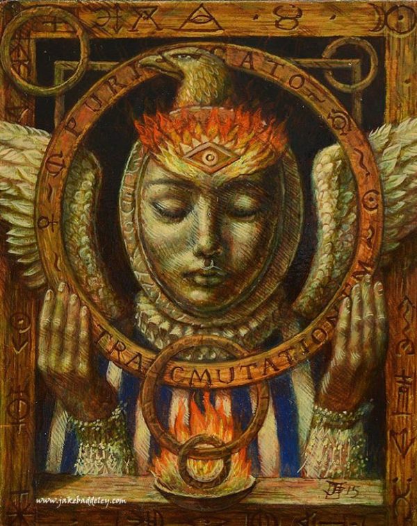 Jake Baddeley - Transmutationem Purificato - oil on panel - 18 x 12 cm - 2015 - SOLD