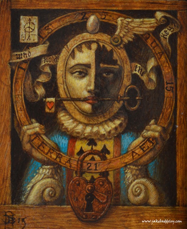 Who Holds the Key - oil paint on wood panel - 18 x 12 cm - 2015 - SOLD