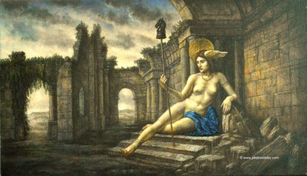 Jake Baddeley - Queen of the Ruins - oil on canvas - 60 x 35 cm - 2018