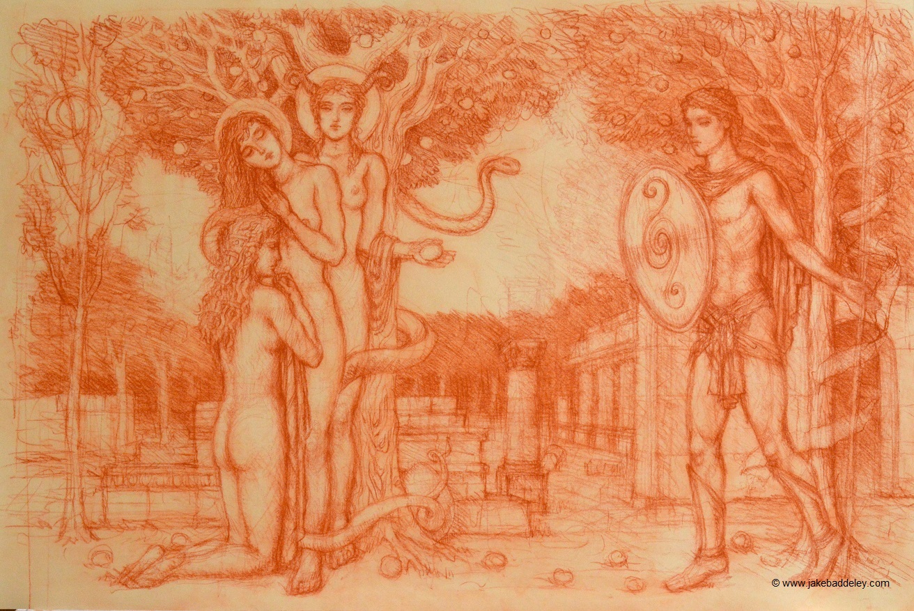Jake Baddeley - The Secret Garden - chalk on paper - 65 x 50 cm - 2018 Jake Baddeley - The Secret Garden - chalk on paper - 65 x 50 cm - 2018