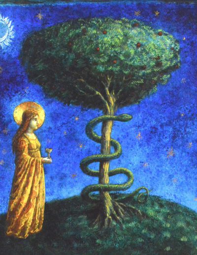 Jake Baddeley - Secret Garden 2 - oil on wood - 40 x 40 cm - 2020 - commission