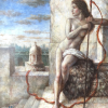 Jake Baddeley - Lifeline - oil on wood panel - 32 x 27,5 cm - 2021 - SOLD