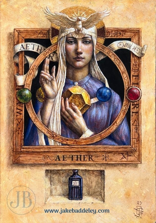 Jake Baddeley - The Elements - Aether - oil on panel - 50 x 35 cm - 2025