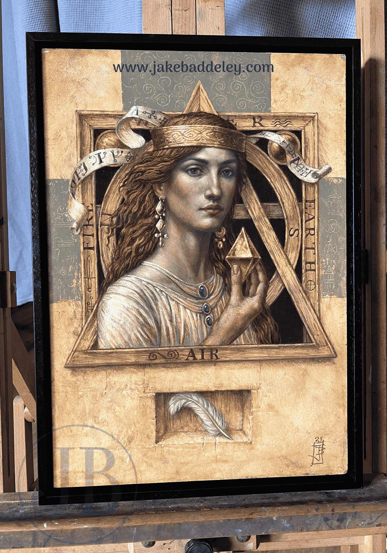 Jake Baddeley - The Elements - Air - oil on panel - 50 x 35 cm - 2025 - on easel