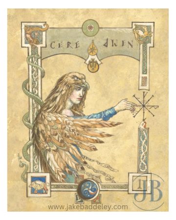 Jake Baddeley - Ceredwen 1 - giclee print on paper - 30 x 40 cm / 26 x 36 cm + 5 cm white border