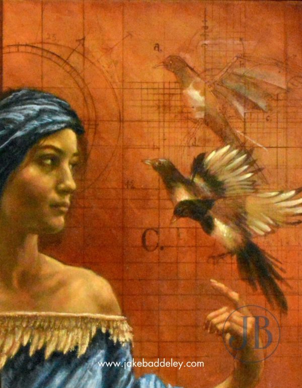 Jake Baddeley - Conception II - oil on canvas - 90 x 70 cm - detail