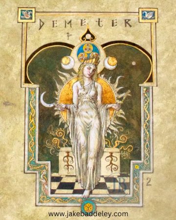 Jake Baddeley - Demeter 2- ink on water colour paper - A3 size