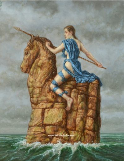 The Guardian - oil paint on wood - 30 x 25 cm - 2016 - SOLD