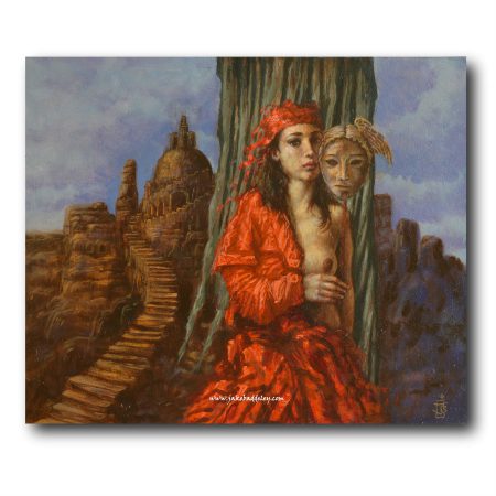 The Veil - oil paint on wood - 25 x 30 cm - 2016 - SOLD