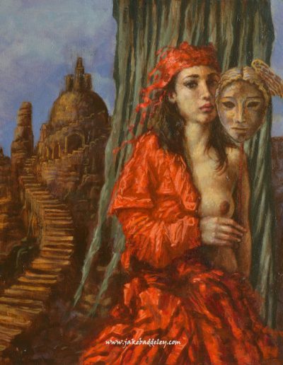 Jake Baddeley - The Veil- oil on wood - 25 x 30 cm - 2016 - SOLD