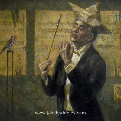 Jake Baddeley - Maestro III - oil on panel - 35 x 50 cm - 2022