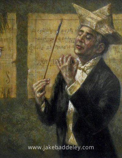 Jake Baddeley - Maestro III - oil on panel - 35 x 50 cm - 2022