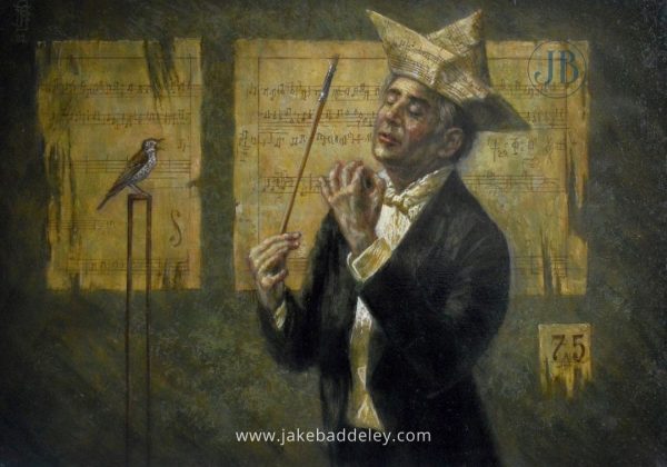 Jake Baddeley - Maestro III - oil on panel - 35 x 50 cm - 2022