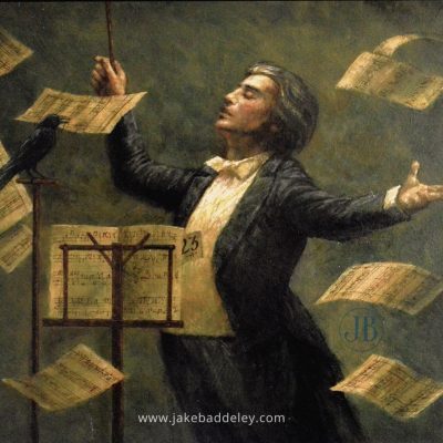 Jake Baddeley - Maestro II - oil on panel - 35 x 35 cm - 2022