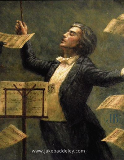 Jake Baddeley - Maestro II - oil on panel - 35 x 35 cm - 2022