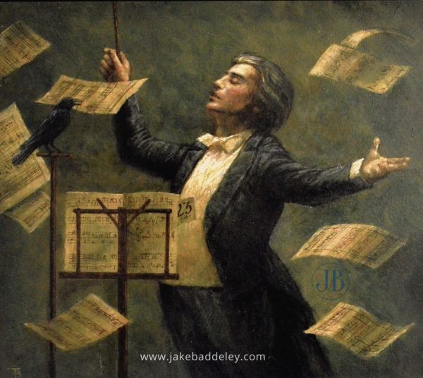 Jake Baddeley - Maestro II - oil on panel - 35 x 35 cm - 2022