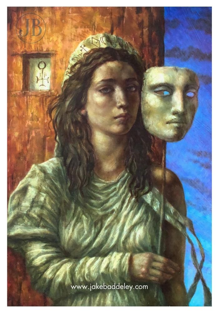 Jake Baddeley - Mystos - oil on panel - 50 x 35 cm - 2023