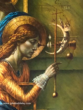 Jake Baddeley - Astronomy for Angels - oil on canvas - 80 x 60 cm - 2024 - detail 2