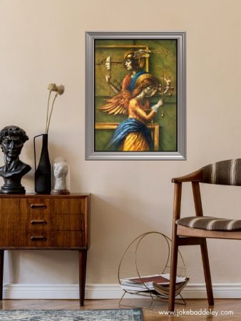 Jake Baddeley - Astronomy for Angels - oil on canvas - 80 x 60 cm - 2024 - framed in room 2