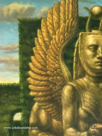 Jake Baddeley - Bewitching the Sphinx - oil on canvas - 80 x 60 cm - 2024 - detail 1