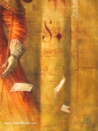 Jake Baddeley - Queen of Diamonds - oil on canvas - 80 x 60 cm - 2024 - detail 2