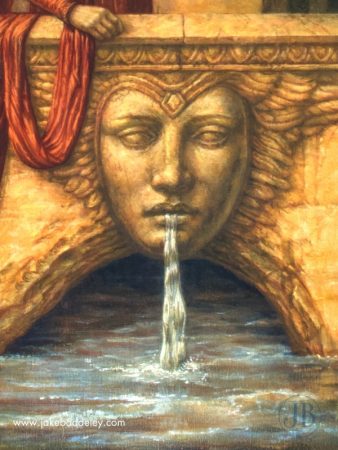 Jake Baddeley - River of Lethe - oil on canvas - 80 x 60 cm - 2024 - detail 1