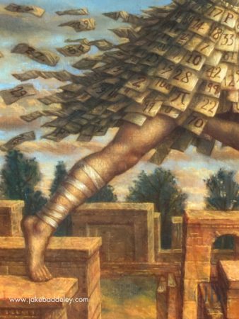Jake Baddeley - Vertigo - oil on canvas - 80 x 60 cm - 2024 - detail 2
