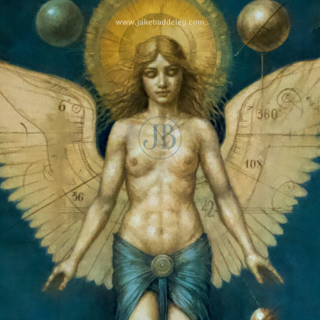Jake Baddeley -Anima_Mundi - oil on canvas - 90 x 90 cm - 2025 - detail 1