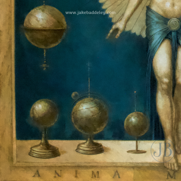 Jake Baddeley -Anima_Mundi - oil on canvas - 90 x 90 cm - 2025 - detail 2